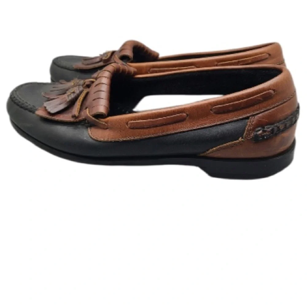 Johnston & Murphy Aragon Kiltie Tassel Loafer Men's Slip on Shoes Black/Brown